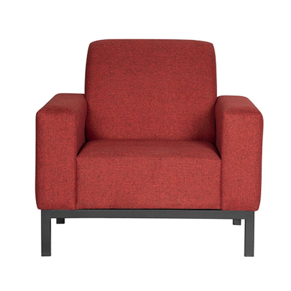Sillón Albar Amsterdam P de una plaza tapizado en hule espuma sobre base tubular cuadrada pintada