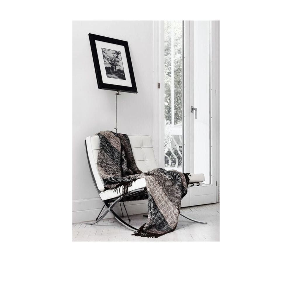 SILLON NOGAL BEAT AVIÑON INDIVIDUAL VINIL | Sillón Tipo Barcelona Ludwing Mies Van Der Rohe Oficina Despacho Bufete | Base Estructura de Acero | Textura Capitonada | Interior - AVIÑON INDIVIDUAL VINIL - MDO - NOGAL BEAT -