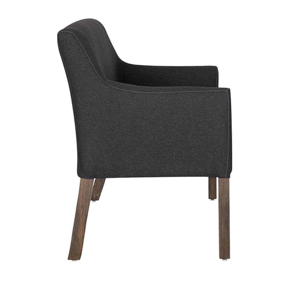 SILLÓN NOGAL BEAT SOFIA 2P | Sillón para Recepción Sala de Estar | Estructura Madera de Pino | Tapiz en Tela | Interior - SOFIA 2P - ALBAR - NOGAL BEAT - Sillon