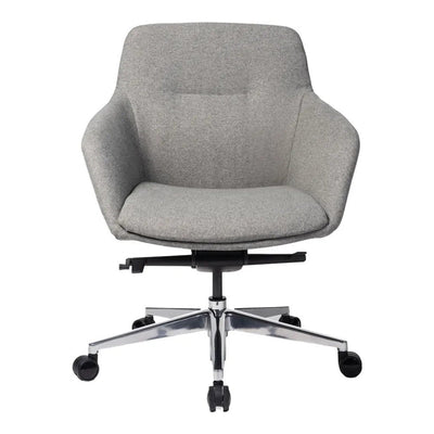 Sillón Ocasional Giratorio - VERSA ALTUS KENT - Estructura Aluminio - Asiento/respaldo con Espuma Pu Tapizado - AL-670S - VERSA - NOGAL BEAT - Sillón Ocasional