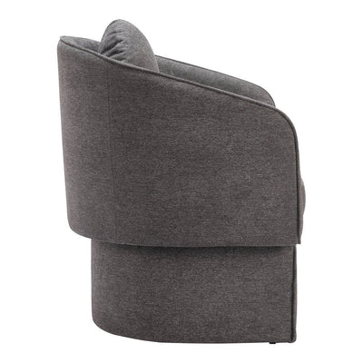 Sillón Ocasional para Consultorio - ZUO OLYA - Gris Trufa - Asiento y Respaldo Tapizados - 110014 - Zuo - NOGAL BEAT - Sillón Ocasional