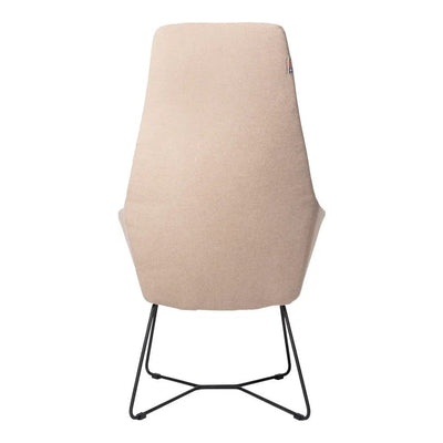 Sillón Ocasional Respaldo Alto - VERSA ALTUS KENT - Estructura Aluminio - Base Trineo Acero Pintado Negro - AL-665S - VERSA - NOGAL BEAT - Sillón Ocasional