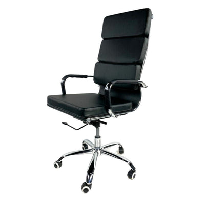 SILLÓN OFIK 920 VISTA PLUS | Sillón Ejecutivo para Oficina | Base Cromada | Vinipiel | Interior - 920 - OFIK - NOGAL BEAT - Sillas de oficina