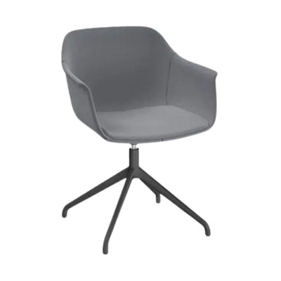 SILLÓN RESOL SHAPE GIRATORIA FULLY UPHOLSTERED | Sillón Ocasional para Sala de Espera | Inyección en Polipropileno Fibra de Vidrio | Estructura Aluminio Pintado | Interior - 85924 + CSE13 - Resol - NOGAL BEAT - Sillon