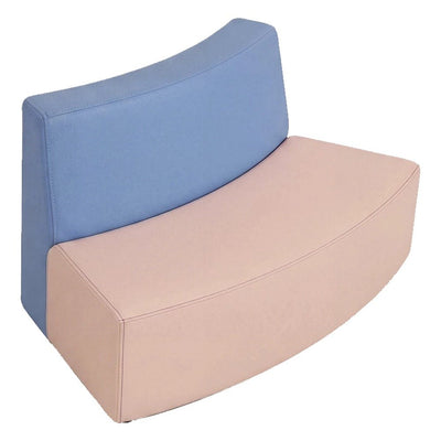 Sofá Curvo Externo para Área Colaborativa - GEBESA FOMCORE ARMLESS - Frente 168 cm - Alto 83 cm - Tapizado - GFCA109673133 - GEBESA - NOGAL BEAT - Sillón Ocasional