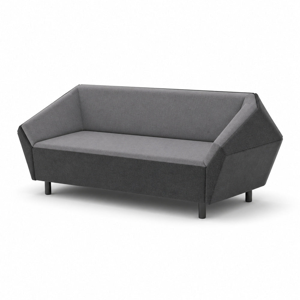 Sofá Modular Central - VERSA OFFSET - Frente 200 cm - Incluye Grommet de Conectividad Cs-1327 en Lado Derecho - VO-525SG - VERSA - NOGAL BEAT - Sillón Ocasional