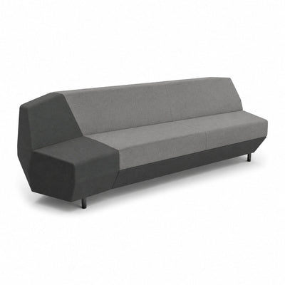 Sofá Modular Izquierdo Costado Recto - VERSA OFFSET - Frente 235 cm - Incluye Grommet de Conectividad Cs-1327 en Lado Izquierdo - VO-529ISG - VERSA - NOGAL BEAT - Sillón Ocasional