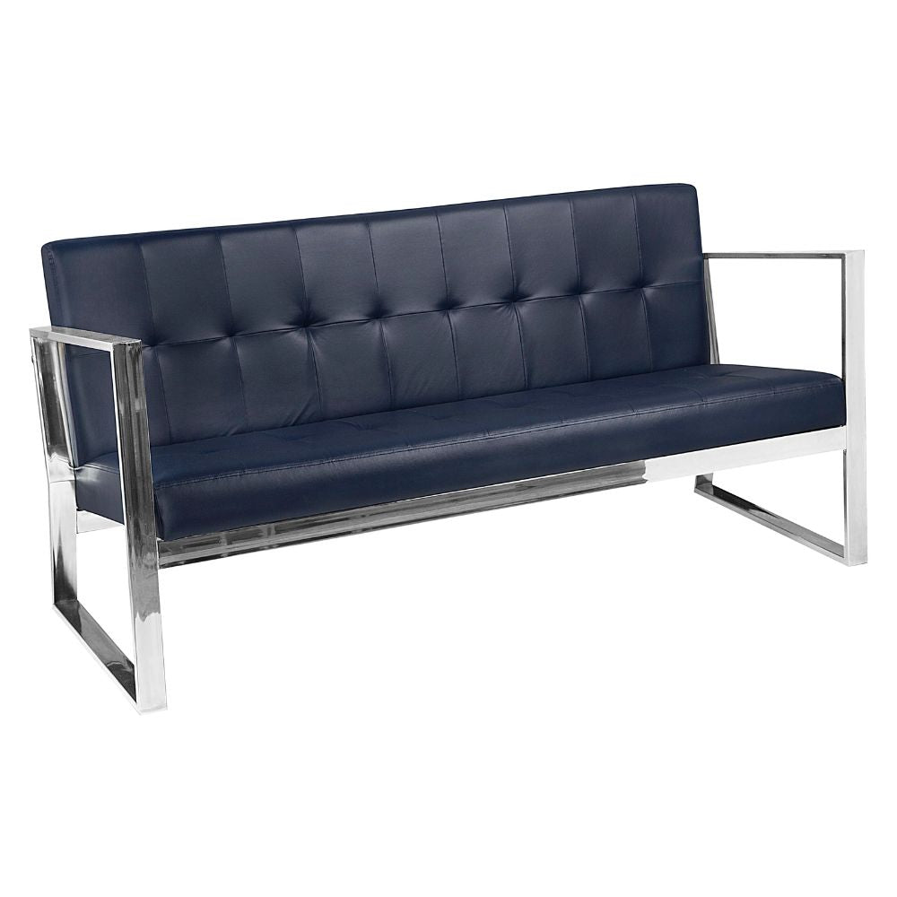 Sillón para lobby 3 plazas Albar Berlin C tapizado con base metálica rectangular