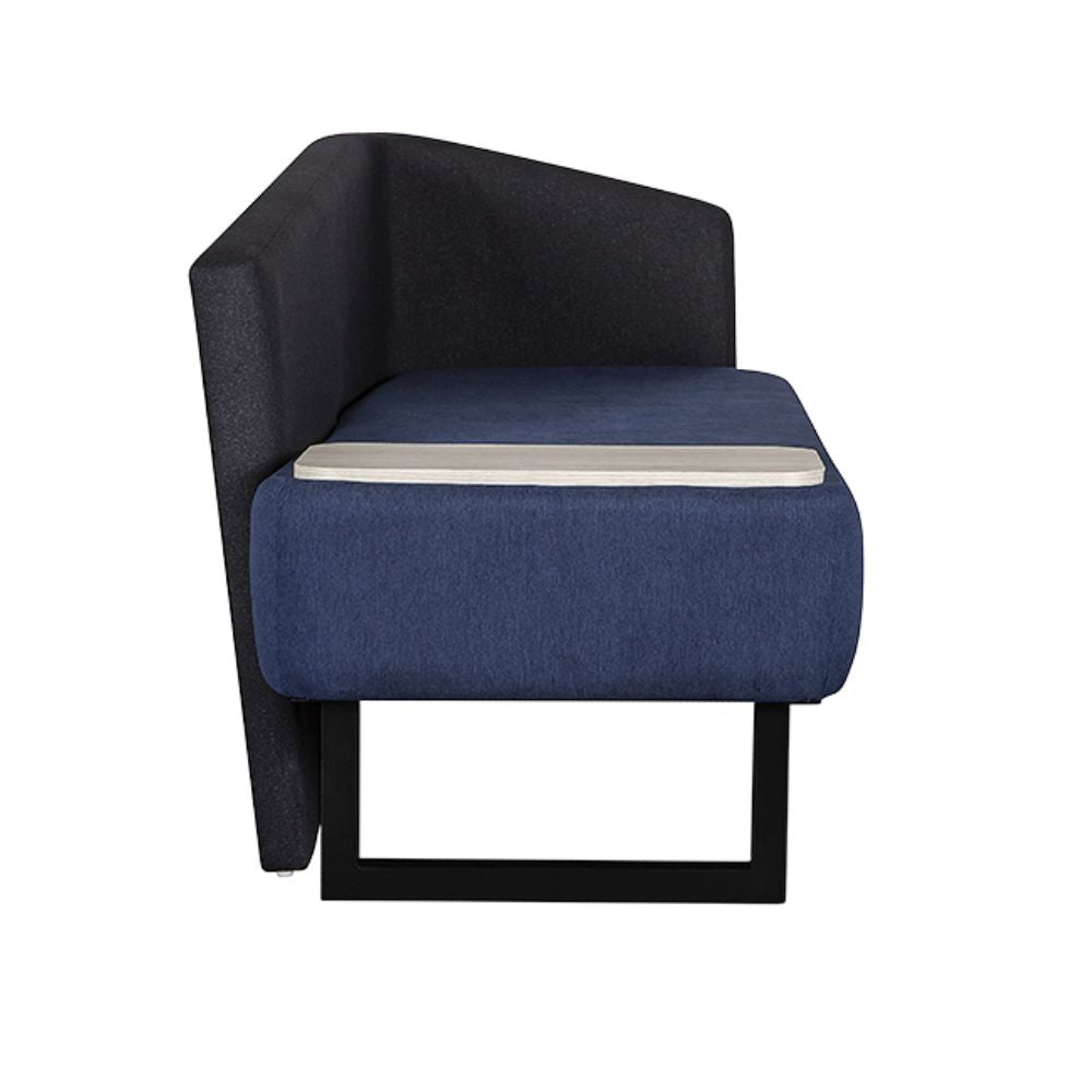 Sillón de recepción 3 plazas Albar Kassel tapizado con patas metálicas