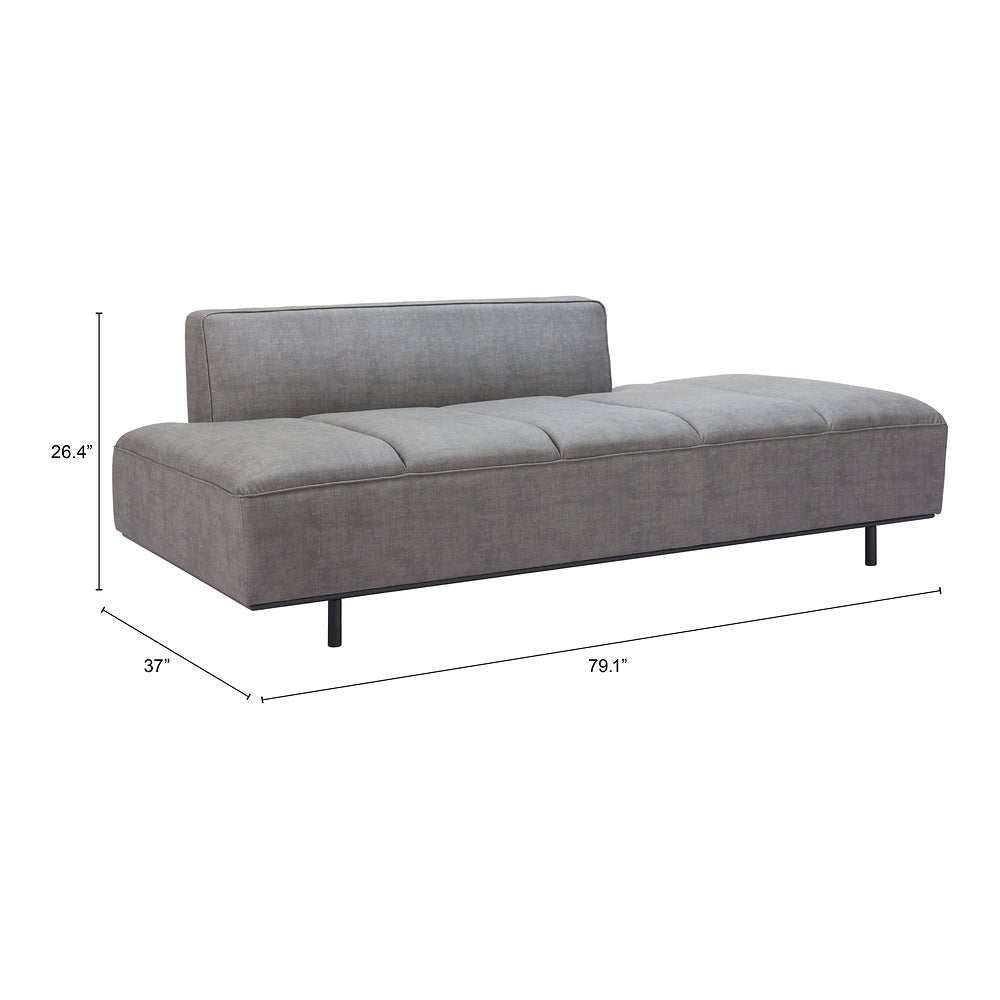 Sofá para Spa 3 Plazas - ZUO CONFECTION - Varios Colores - Asiento y Respaldo Tapizados en Piel Sintética - 110079 - Zuo - NOGAL BEAT - Sillón Ocasional