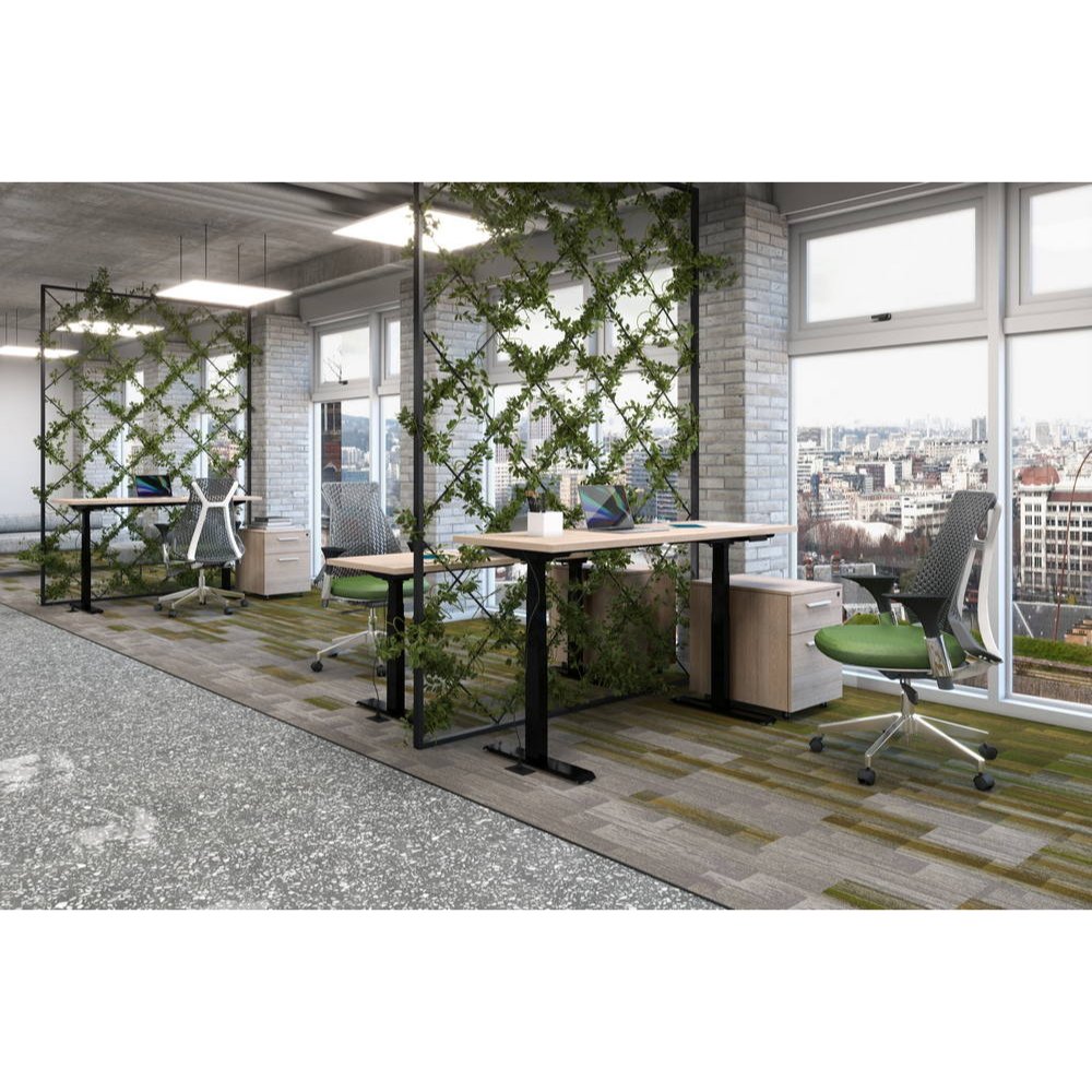 TECHNO ASCEND OPERATIVA | Base Mesa Altura Ajustable | Eléctrica | Métalica | para Oficina Sala Juntas - OPERATIVO - Techno - NOGAL BEAT -