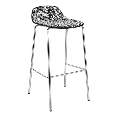 Banco Alto Bicolor para Barra y Cafetería - LABENZE ALHAMBRA banco 157-30000 - Varios Colores - Tecnopolímero Coinyección Bicolor con Base de Acero