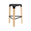 Banco Bajo para Barra - INFINITI PICAPAU STOOL H65.3 - Varios Colores - Asiento de Polipropileno y Estructura de Madera