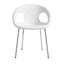Silla Comercial para cafetería Cafetería - LABENZE DROP 155-15030 - Blanco - Tubular Acero Blanco