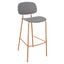 Banco Alto para Bar - INFINITI TONDINA POP - Varios Colores - Asiento y Respaldo en Polipropileno