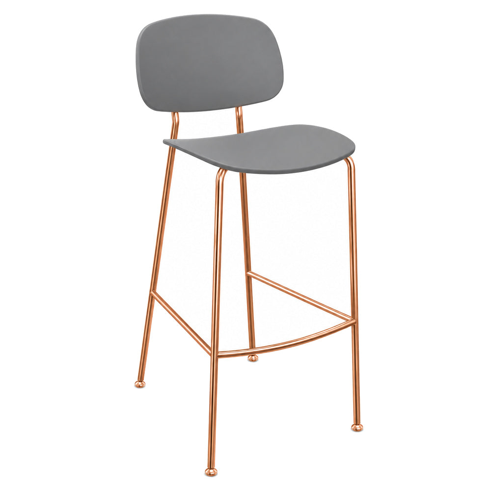Banco Alto para Bar - INFINITI TONDINA POP - Varios Colores - Asiento y Respaldo en Polipropileno