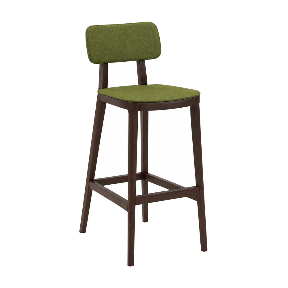 Banco Bajo para Barra - INFINITI PORTA VENEZIA - Varios Colores - Asiento y Respaldo en Polipropileno Base de Madera
