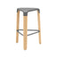 Banco Bajo para Barra - INFINITI PICAPAU STOOL H65.3 - Varios Colores - Asiento de Polipropileno y Estructura de Madera
