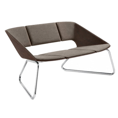 Sillón para Terraza Tipo Escandinavo - INFINITI HUG - Varios Colores - Asiento y Respaldo Tapizados Estructura de Madera Base Aluminio