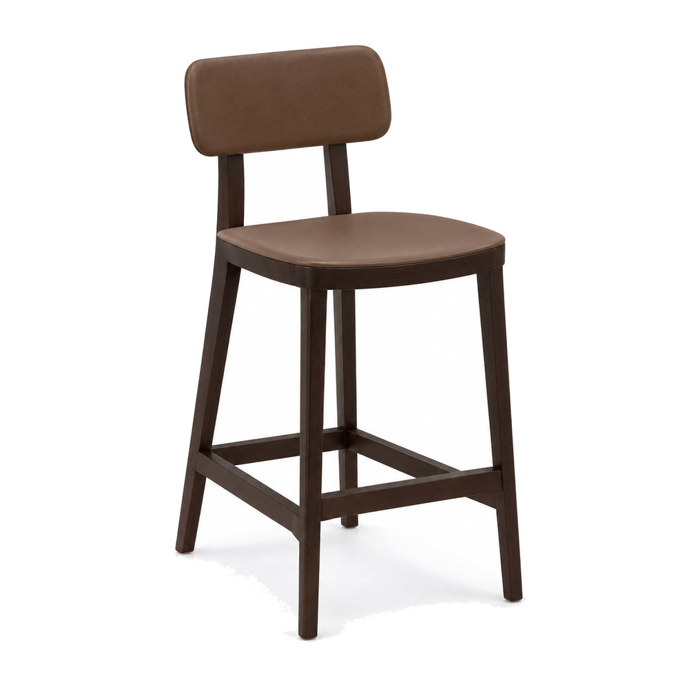 Banco Alto para Bar - INFINITI PORTA VENEZIA - Varios Colores - Asiento y Respaldo en Polipropileno Base de Madera