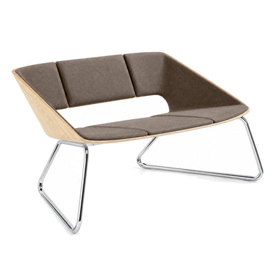 Sillón para Terraza Tipo Escandinavo - INFINITI HUG - Varios Colores - Asiento y Respaldo Tapizados Estructura de Madera Base Aluminio