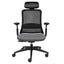 Silla de Oficina Ejecutiva Reclinable con Cabecera Opcional - REQUIEZ CURVE RE-1570N/NG 101-1570N - Varios Colores - Base de Nylon con Cabecera en Tacto Piel Negra
