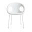 Silla Comercial para cafetería Cafetería - LABENZE DROP 155-15030 - Blanco - Tubular Acero Blanco