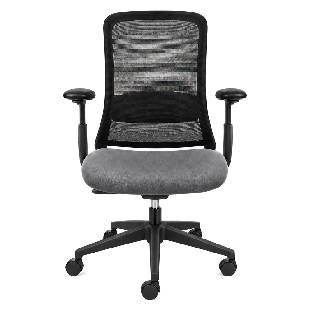 Silla de Oficina Ejecutiva Reclinable con Cabecera Opcional - REQUIEZ CURVE RE-1570N/NG 101-1570N - Varios Colores - Base de Nylon con Cabecera en Tacto Piel Negra