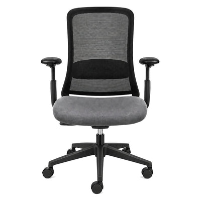 Silla de Oficina Ejecutiva Reclinable con Cabecera Opcional - REQUIEZ CURVE RE-1570N/NG 101-1570N - Varios Colores - Base de Nylon con Cabecera en Tacto Piel Negra