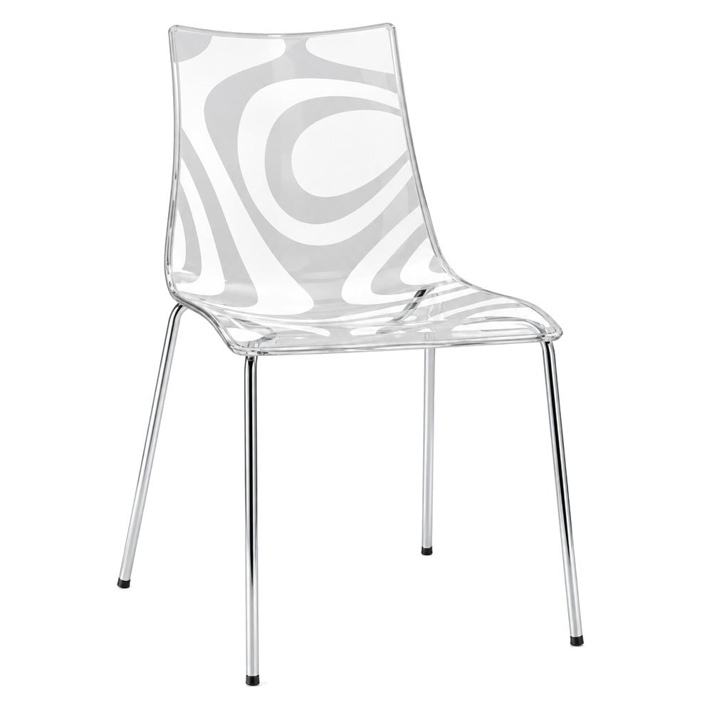 Silla Comercial Reciclable para Restaurante y Cafetería - LABENZE WAVE 155-08620 - Varios Colores - Tecnopolímero Co-estampado Reciclable Combinado con Transparente