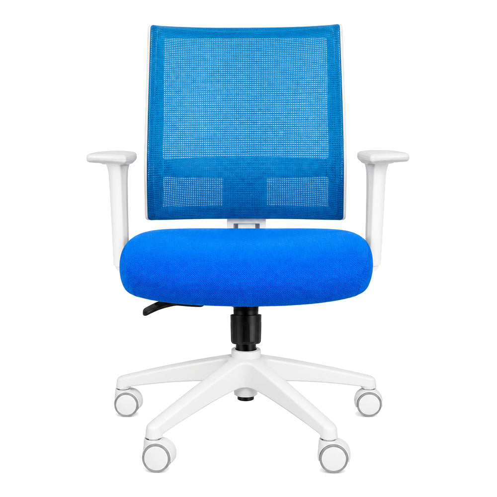 Silla de Oficina Operativa Mesh Nylon - REQUIEZ MESH RS-1100- Varios Colores - Estrella con Elevación Neumática y Asiento Tapizado