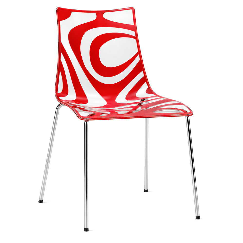 Silla Comercial Reciclable para Restaurante y Cafetería - LABENZE WAVE 155-08620 - Varios Colores - Tecnopolímero Co-estampado Reciclable Combinado con Transparente