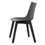 Silla Comercial con Patas de Madera de Haya - LABENZE ZEBRA NATURAL 155-10650 - Dovegray - Policarbonato Antishock con Base de 4 Patas en Madera de Haya