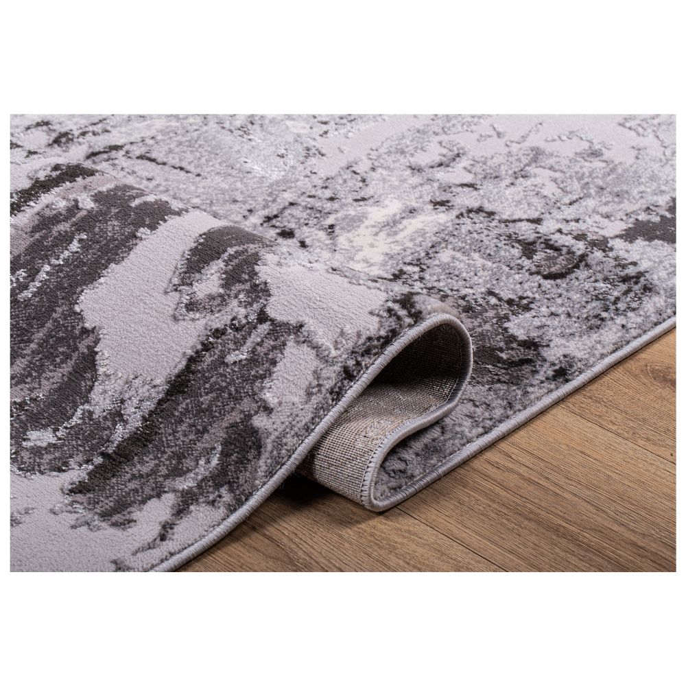TAPETE LAVIN AYDA T9021 | Tapete Decorativo para Recepción Hotel Hogar Departamento Sala | GRIS PLATA | Varias Medidas | Rectangular | Interior | Hotel Habitación Airbnb Sala Recamara Estudio