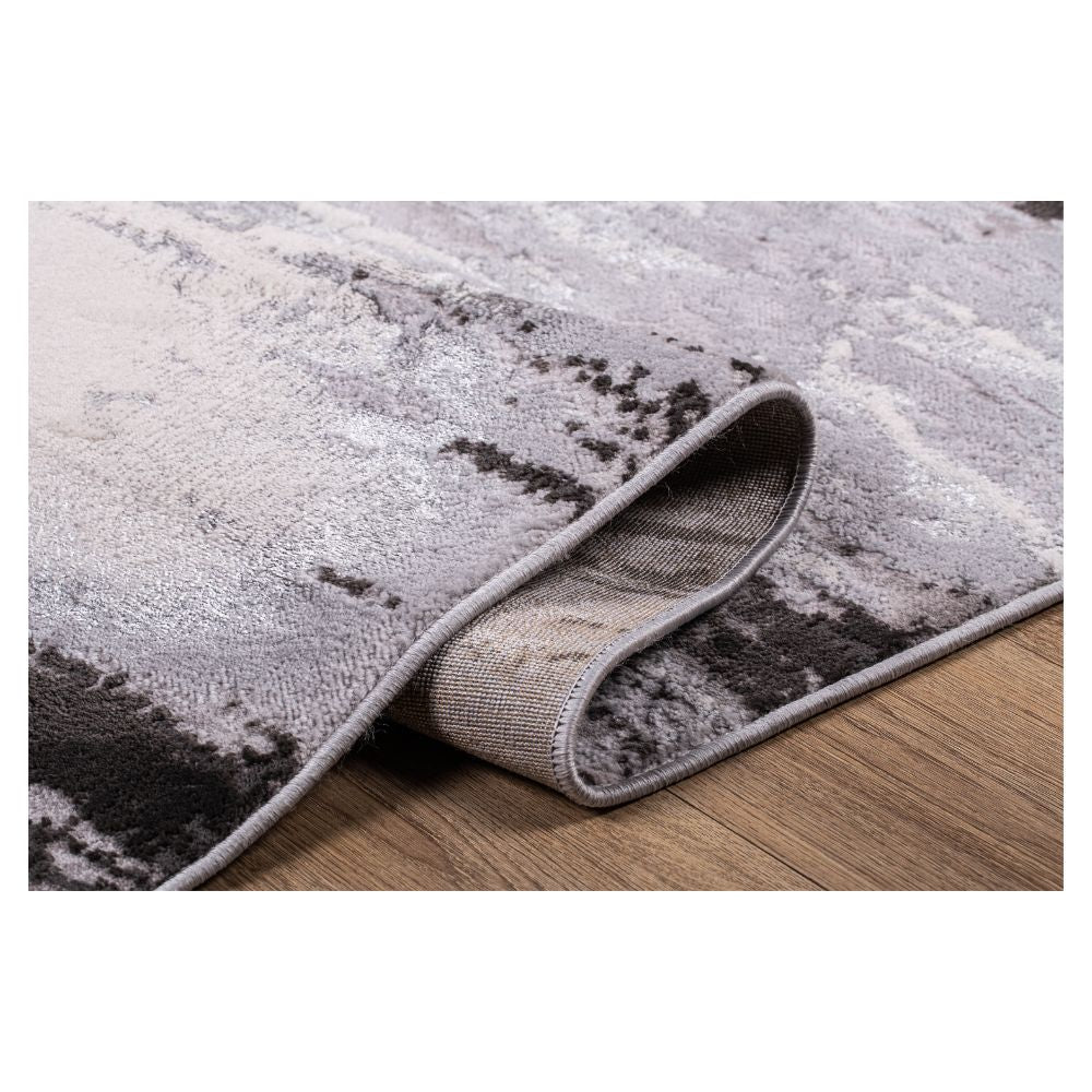 TAPETE LAVIN AYDA T9027 | Tapete Decorativo para Recepción Hotel Hogar Departamento Sala | GRIS PLATA | Varias Medidas | Rectangular | Interior | Hotel Habitación Airbnb Sala Recamara Estudio