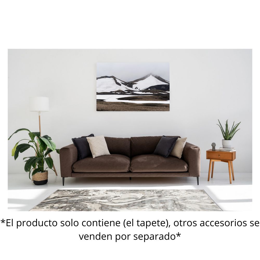 TAPETE LAVIN BESNI T4037 | Tapete Decorativo para Recepción Hotel Hogar Departamento Sala | GRIS ORO | Varias Medidas | Rectangular Circular | Interior | Hotel Habitación Airbnb Sala Recamara Estudio