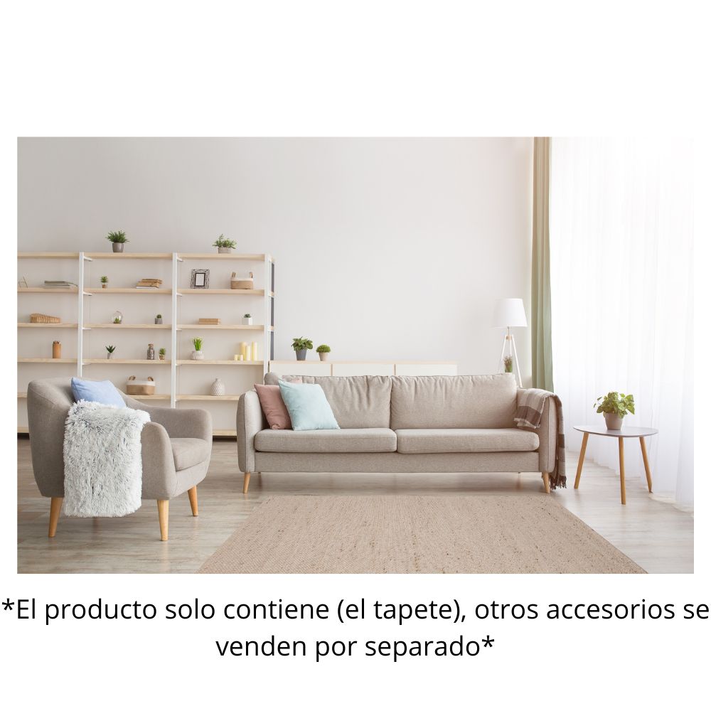 TAPETE LAVIN BRINDA D1002 | Tapete Decorativo para Recepción Hotel Hogar Departamento Sala | BEIGE | Varias Medidas | Rectangular | Interior