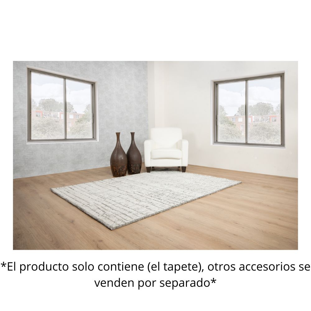 TAPETE LAVIN BALLY N2009 | Tapete Decorativo para Recepción Hotel Hogar Departamento Sala | GRIS MARFIL | Varias Medidas | Rectangular | Interior | Hotel Habitación Airbnb Sala Recamara Estudio