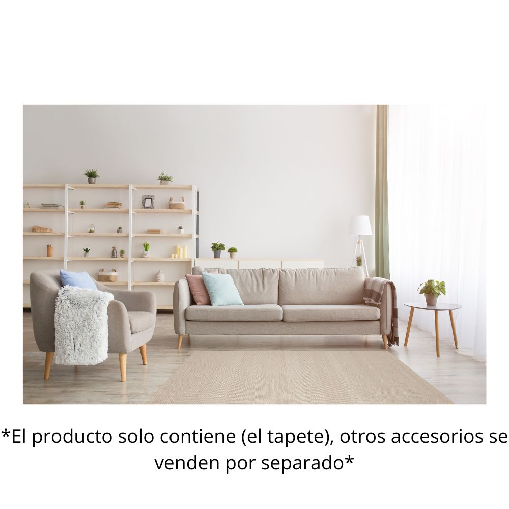 TAPETE LAVIN BRINDA D1001 | Tapete Decorativo para Recepción Hotel Hogar Departamento Sala | GRIS MARFIL | Varias Medidas | Rectangular | Interior  | Hotel Habitación Airbnb Sala Recamara Estudio