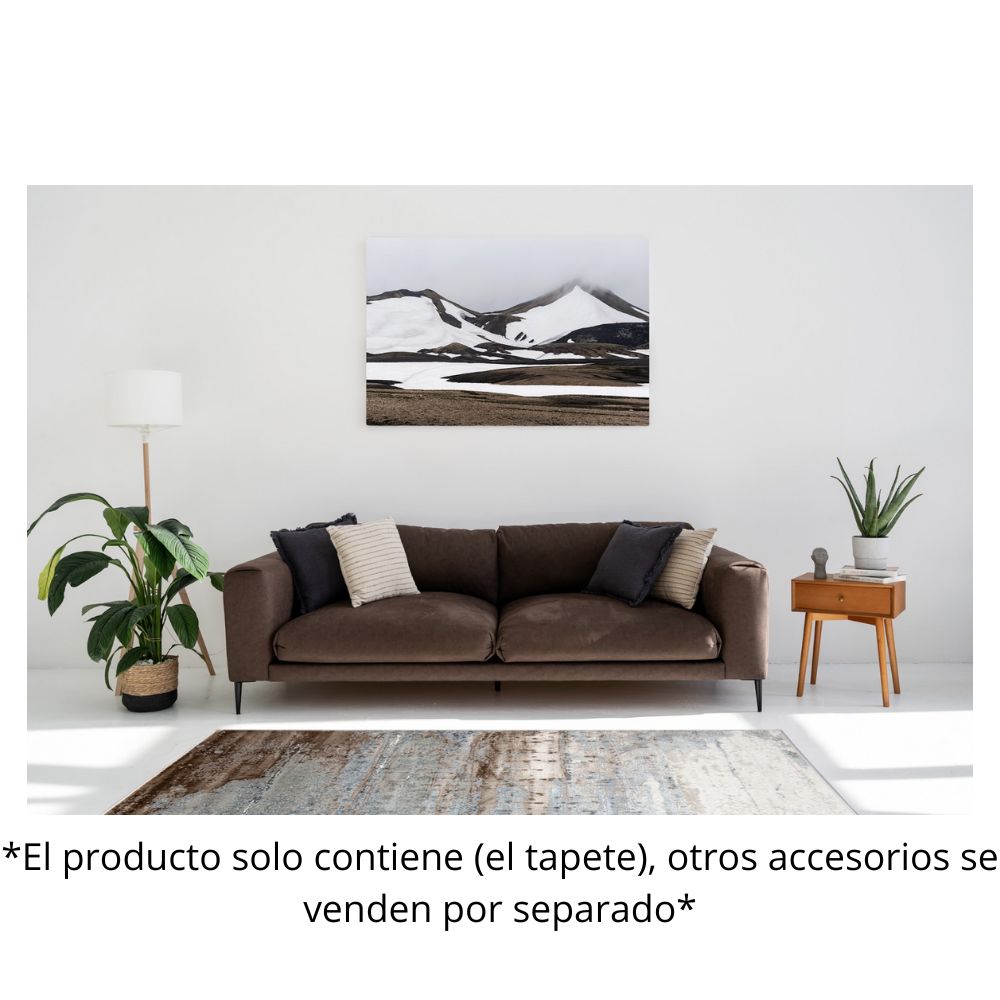 TAPETE LAVIN BESNI T4035 | Tapete Decorativo para Recepción Hotel Hogar Departamento Sala | GRIS ORO | Varias Medidas | Rectangular Circular| Interior | Hotel Habitación Airbnb Sala Recamara Estudio