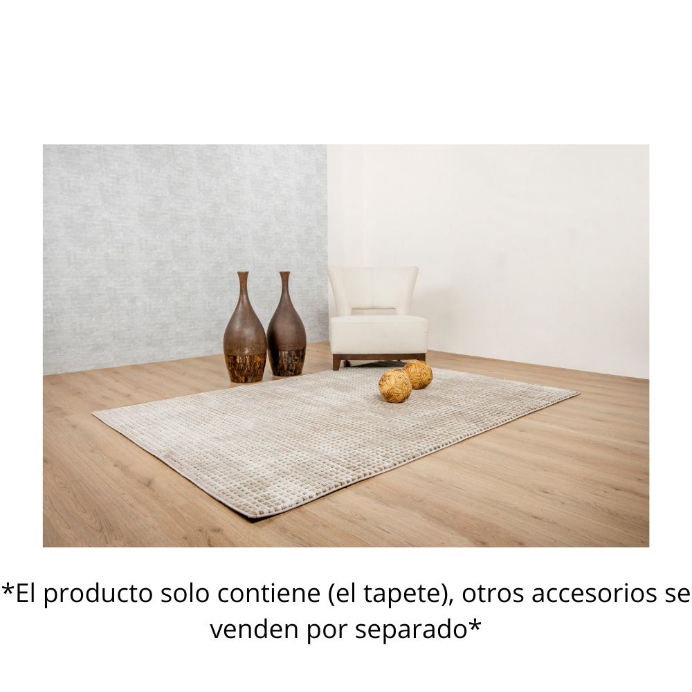 TAPETE LAVIN BESNI T4049 | Tapete Decorativo para Recepción Hotel Hogar Departamento Sala | GRIS ORO | Varias Medidas | Rectangular y Circular | Interior | Hotel Habitación Airbnb Sala Recamara Estudio