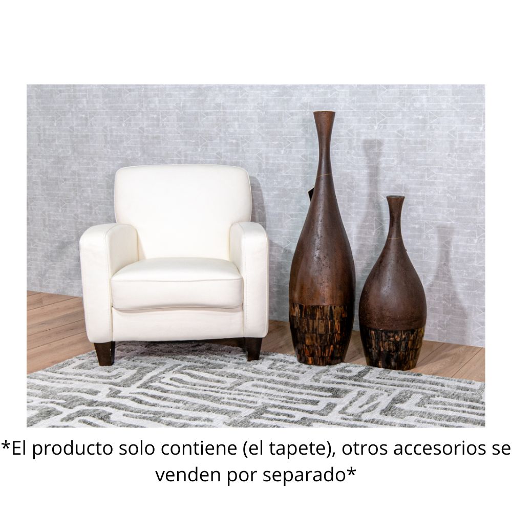 TAPETE LAVIN BALLY N2004 | Tapete Decorativo para Recepción Hotel Hogar Departamento Sala | GRIS CLARO | Varias Medidas | Rectangular | Interior | Hotel Habitación Airbnb Sala Recamara Estudio