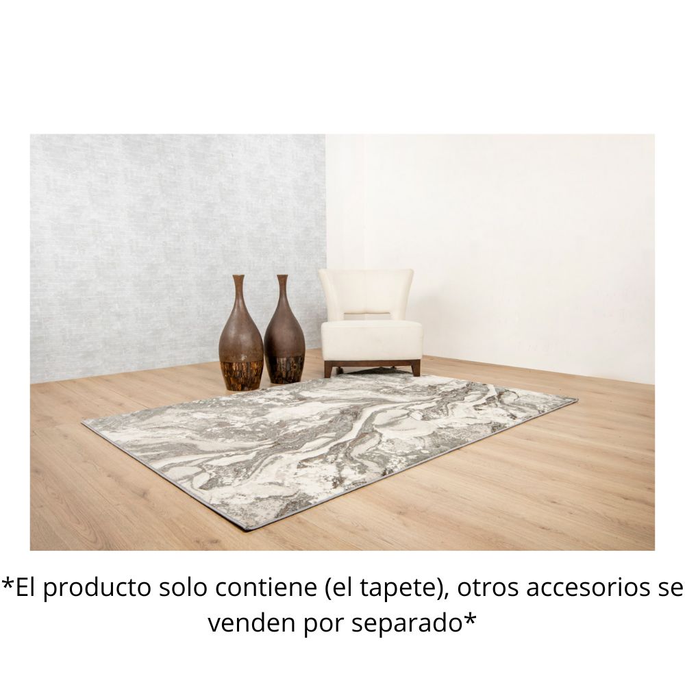 TAPETE LAVIN BESNI T4037 | Tapete Decorativo para Recepción Hotel Hogar Departamento Sala | GRIS ORO | Varias Medidas | Rectangular Circular | Interior | Hotel Habitación Airbnb Sala Recamara Estudio
