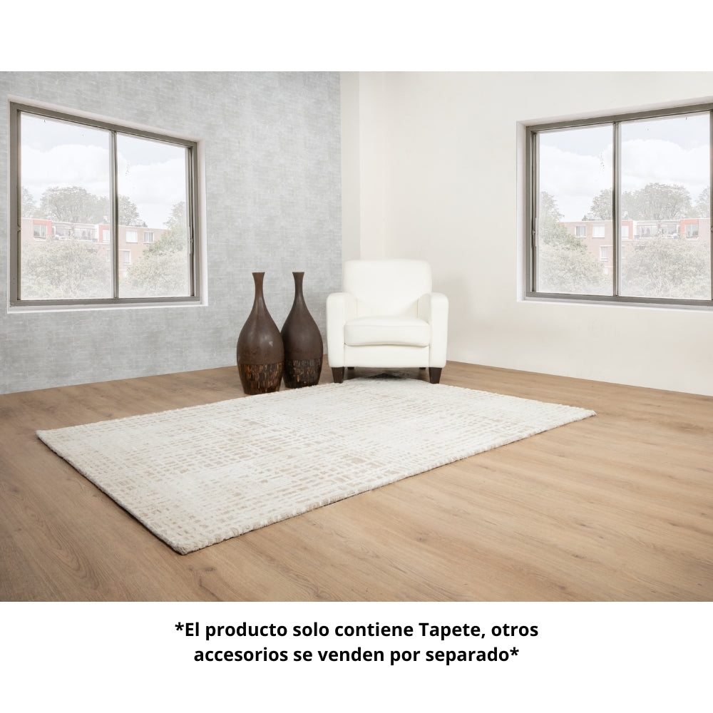 TAPETE LAVIN BALLY N2007 | Tapete Decorativo para Recepción Hotel Hogar Departamento Sala | BEIGE MARFIL | Varias Medidas | Rectangular | Interior