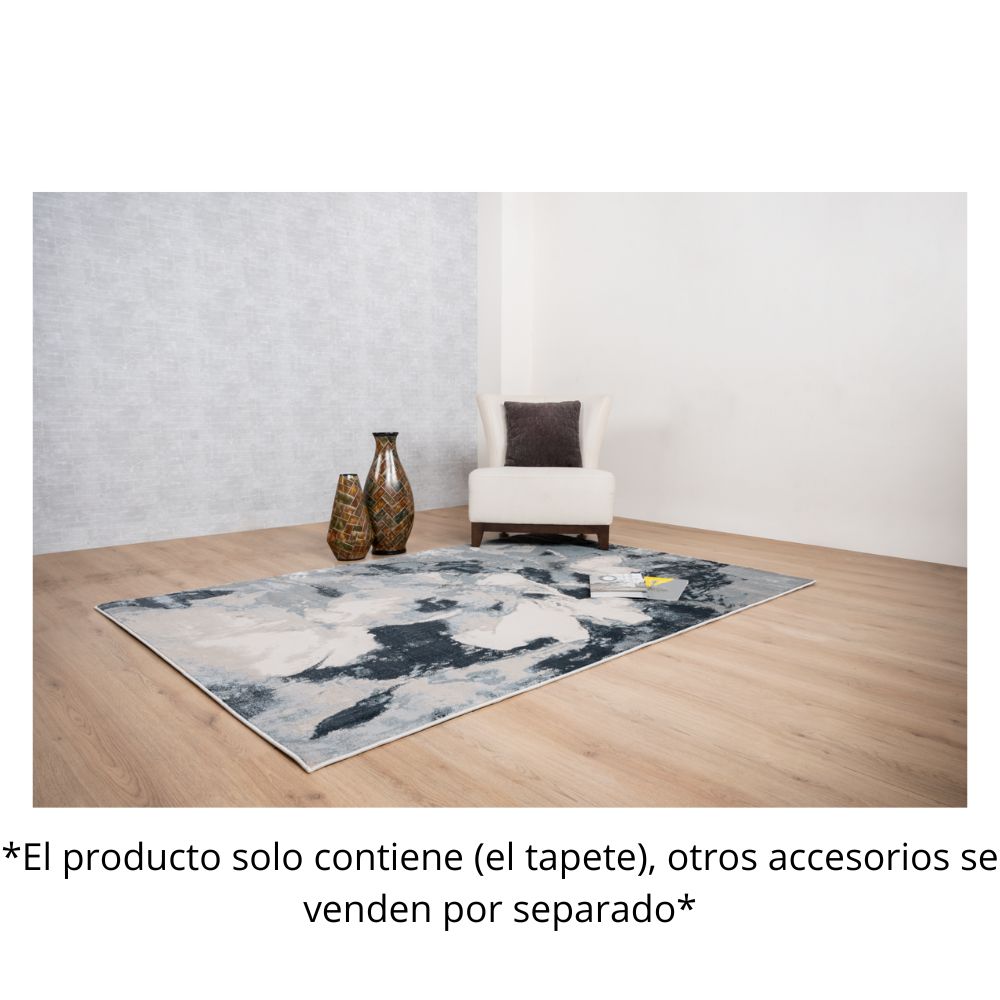 TAPETE LAVIN BELMA U6023 | Tapete Decorativo para Recepción Hotel Hogar Departamento Sala | PLANTA NEGRO | Varias Medidas | Rectangular | Interior | Hotel Habitación Airbnb Sala Recamara Estudio