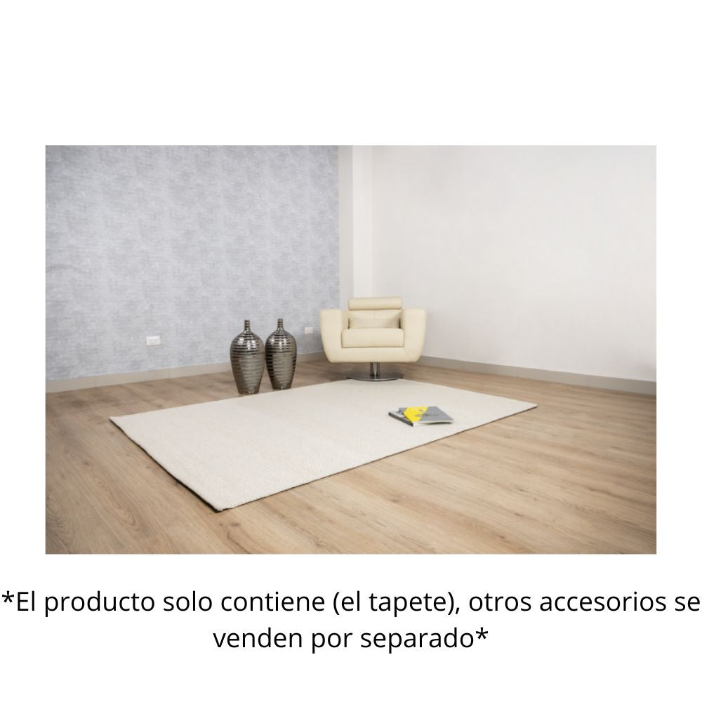 TAPETE LAVIN BRINDA D1001 | Tapete Decorativo para Recepción Hotel Hogar Departamento Sala | GRIS MARFIL | Varias Medidas | Rectangular | Interior  | Hotel Habitación Airbnb Sala Recamara Estudio