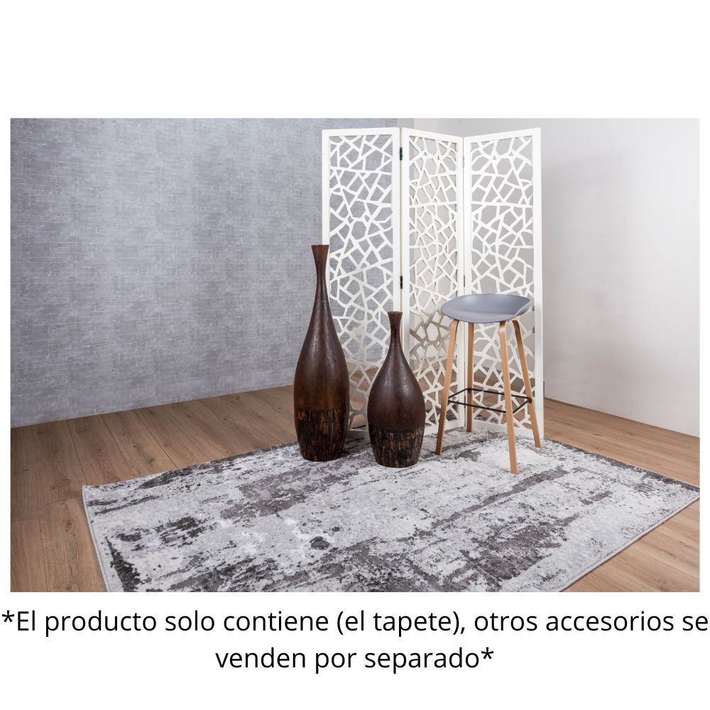 TAPETE LAVIN AYDA T9023 | Tapete Decorativo para Recepción Hotel Hogar Departamento Sala | GRIS OSCURO | Varias Medidas | Rectangular | Interior | Hotel Habitación Airbnb Sala Recamara Estudio
