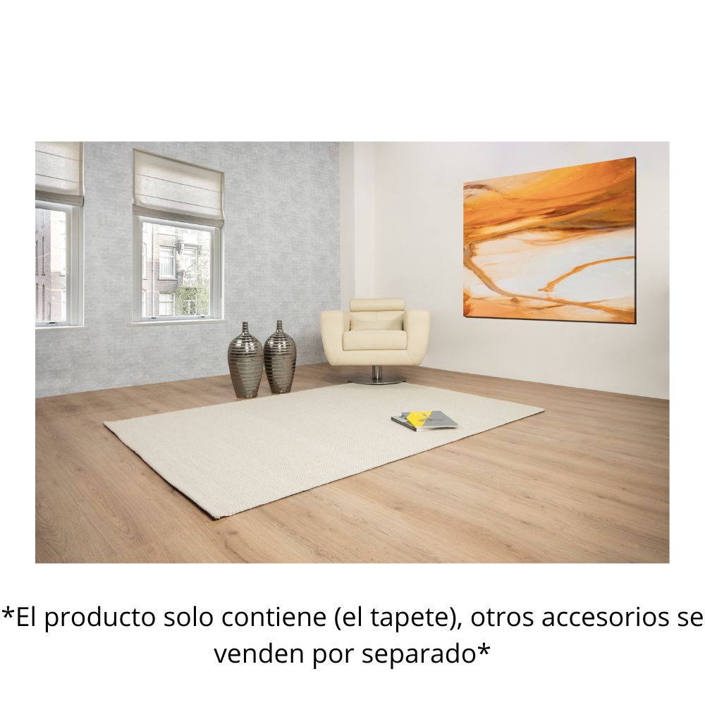 TAPETE LAVIN BRINDA D1001 | Tapete Decorativo para Recepción Hotel Hogar Departamento Sala | GRIS MARFIL | Varias Medidas | Rectangular | Interior  | Hotel Habitación Airbnb Sala Recamara Estudio