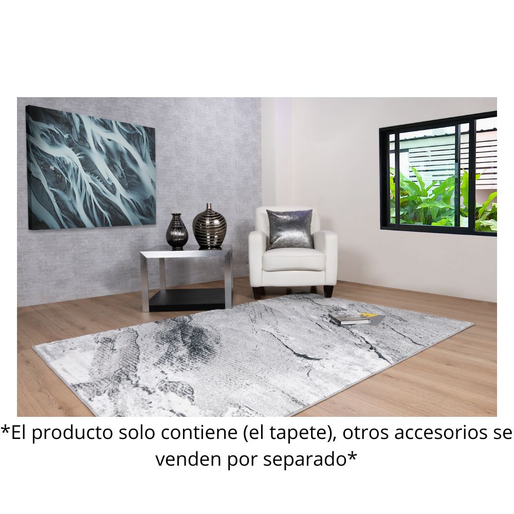 TAPETE LAVIN ARTEMA U6011 | Tapete Decorativo para Recepción Hotel Hogar Departamento Sala | GRIS PLATA | Varias Medidas | Rectangular Circular | Interior | Hotel Habitación Airbnb Sala Recamara Estudio
