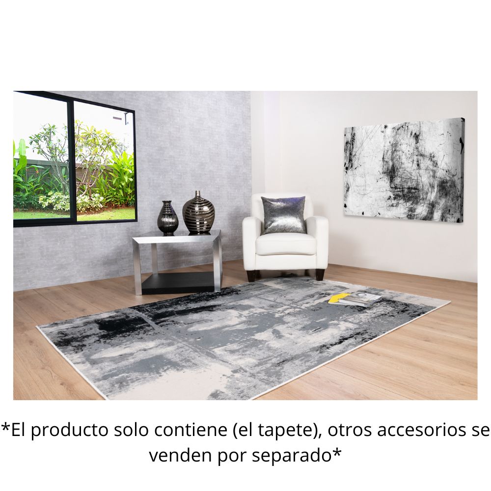 TAPETE LAVIN ARTEMA U6013 | Tapete Decorativo para Recepción Hotel Hogar Departamento Sala | GRIS PLATA | Varias Medidas | Rectangular Circular | Interior | Hotel Habitación Airbnb Sala Recamara Estudio